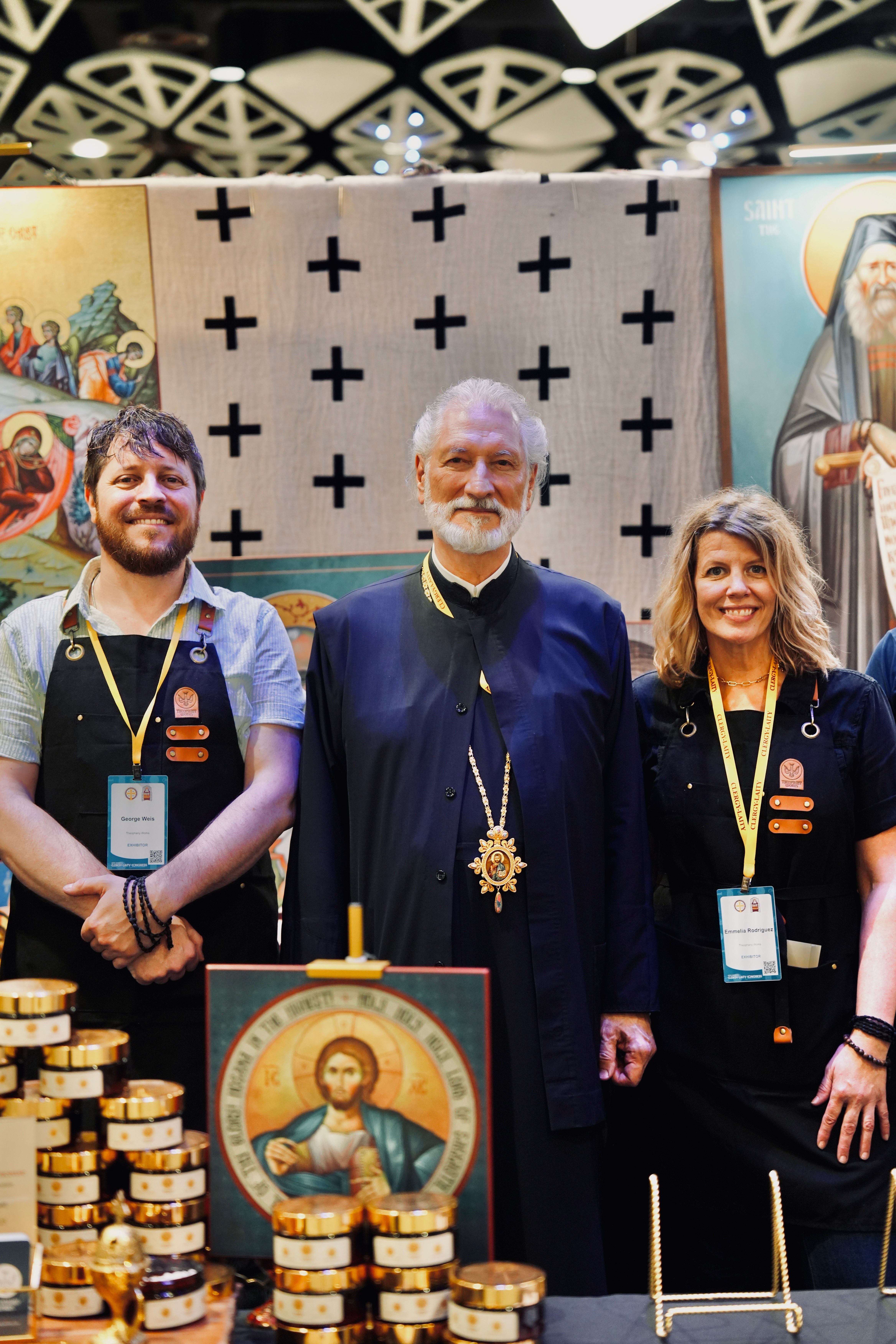 The Blessing of His Grace Bishop Irinej Bishop Irinej With the Theophany Works Team at Clergy Laity 2026
